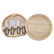 Personalized Round Cheeseboard & Cheese Knives Set - The National Memo