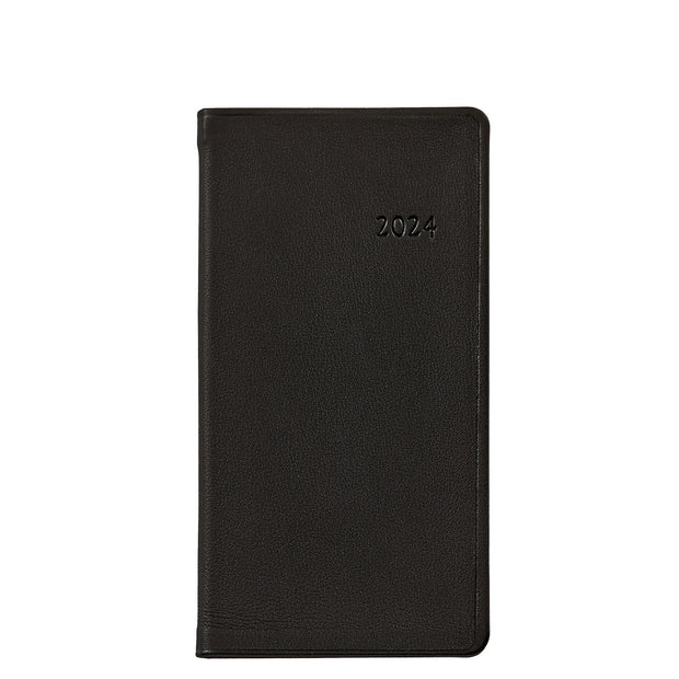 2024 Pocket Datebook Planner 6" - Traditional, Goatskin, & Crocodile Leather