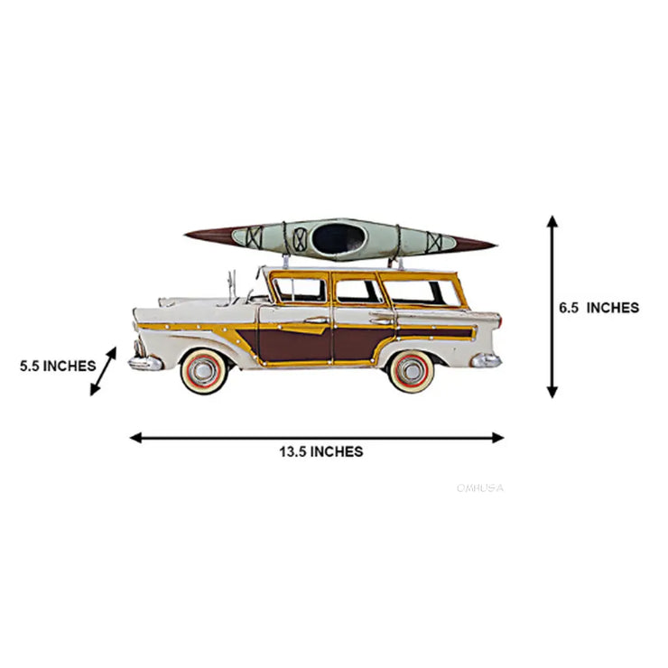 Fords Woody-Look Country Squire W/ Kayak