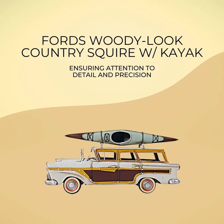 Fords Woody-Look Country Squire W/ Kayak