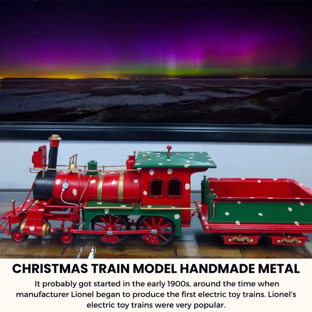 Christmas Train Model Handmade Metal