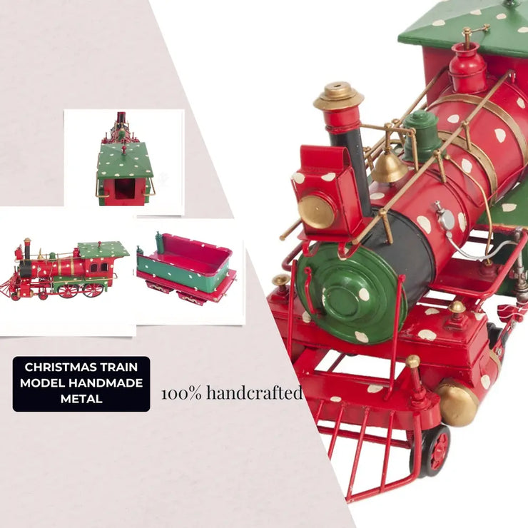 Christmas Train Model Handmade Metal