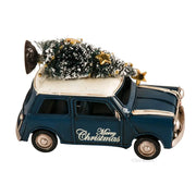 Handmade 1960s Mini Cooper Christmas Car Model Set of 2