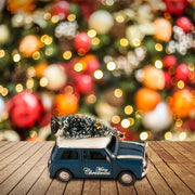 Handmade 1960s Mini Cooper Christmas Car Model Set of 2
