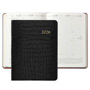 2026 Desk Diary - Traditional/Goatskin/Crocodile