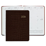 2026 Desk Diary - Traditional/Goatskin/Crocodile