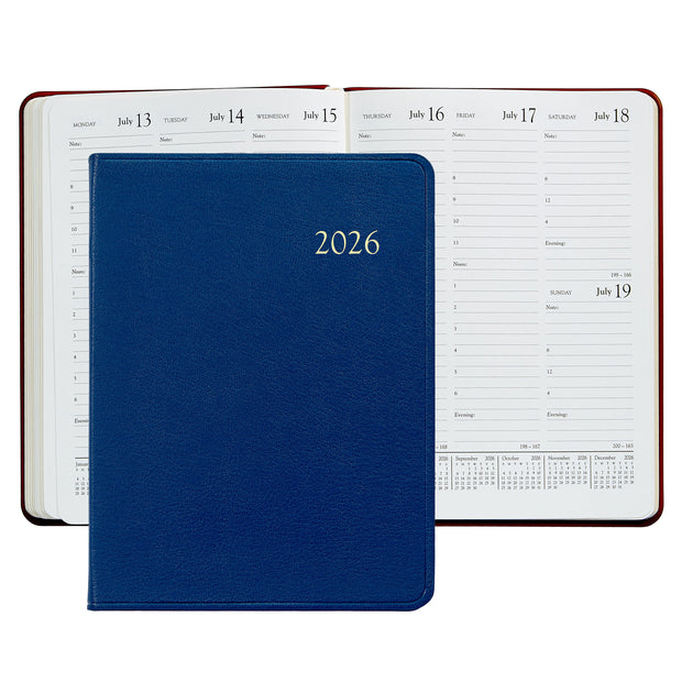 2026 Desk Diary - Traditional/Goatskin/Crocodile