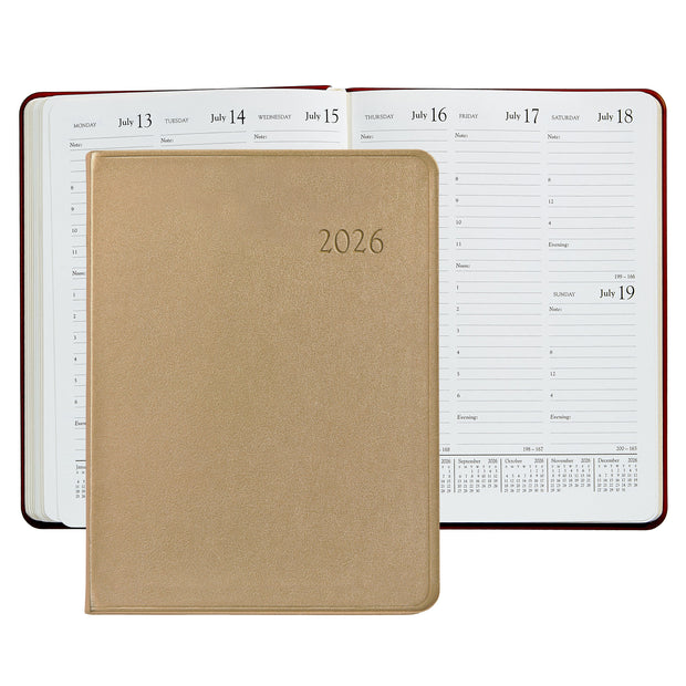 2026 Desk Diary - Traditional/Goatskin/Crocodile