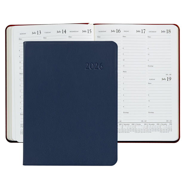 2026 Desk Diary - Traditional/Goatskin/Crocodile