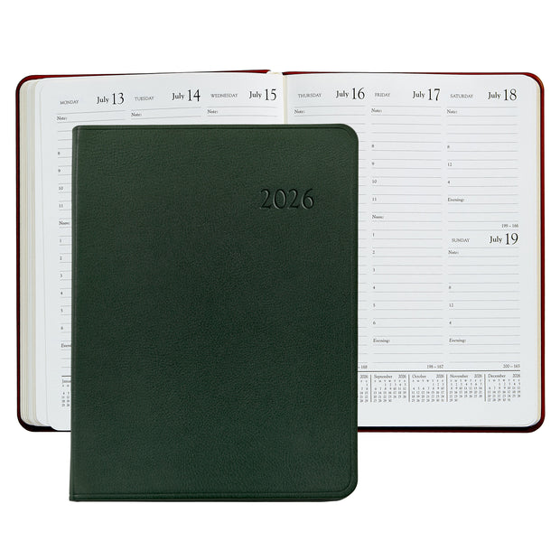 2026 Desk Diary - Traditional/Goatskin/Crocodile