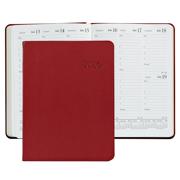 2026 Desk Diary - Traditional/Goatskin/Crocodile