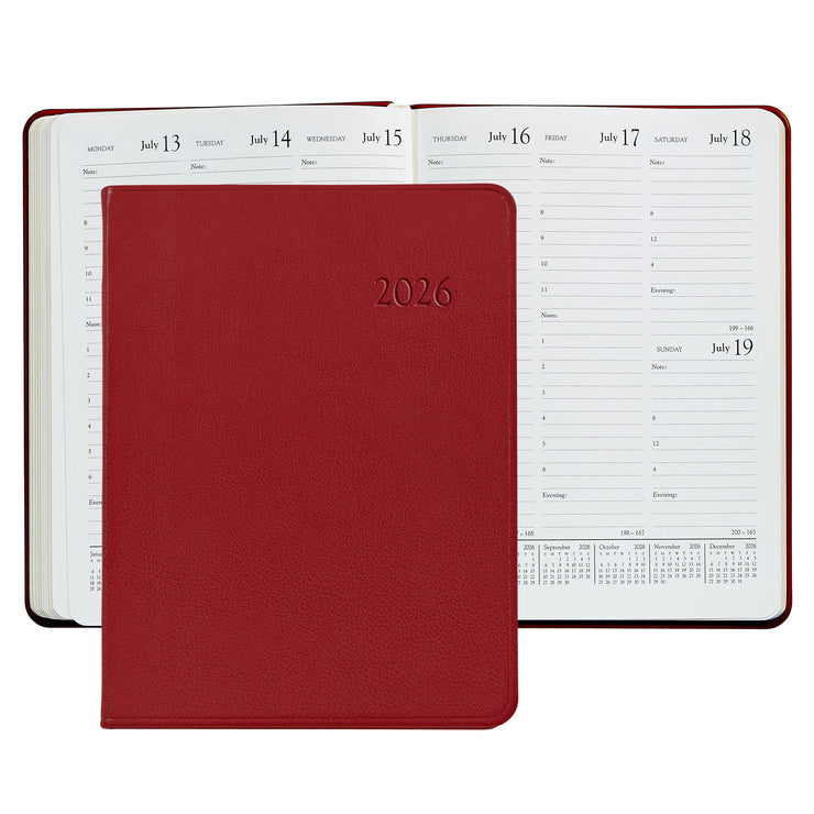 2026 Desk Diary - Traditional/Goatskin/Crocodile