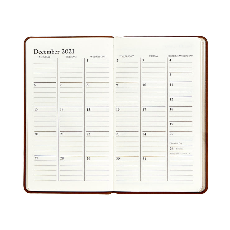 2024 Pocket Datebook Planner 5" - Traditional & Goatskin