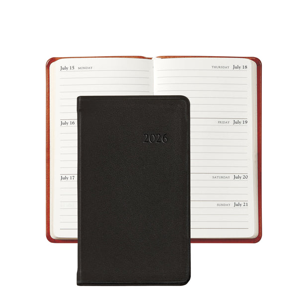 2026 Pocket Datebook Planner 5" - Traditional & Goatskin