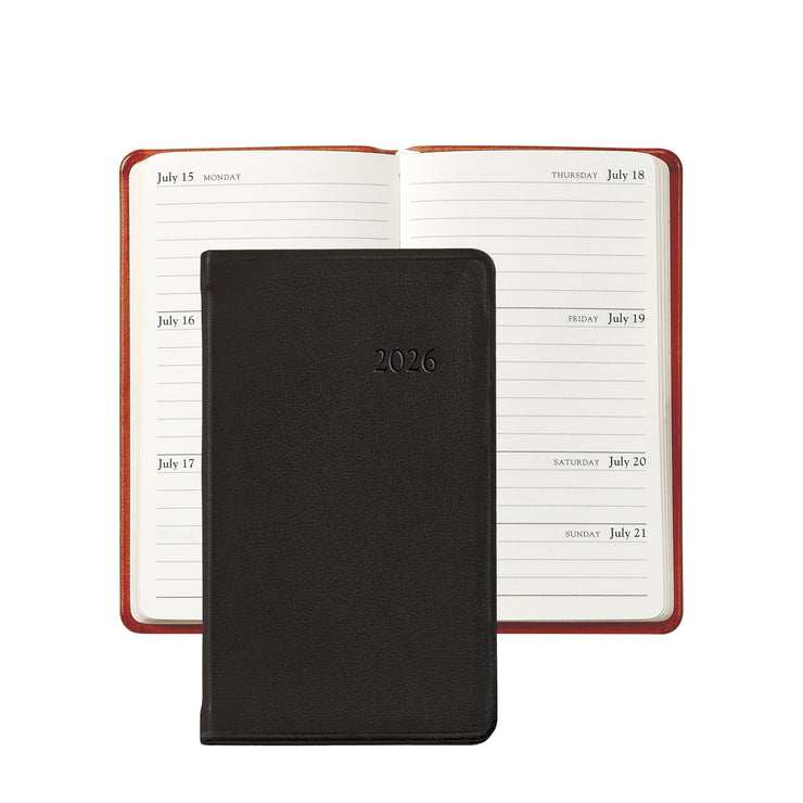 2026 Pocket Datebook Planner 5" - Traditional & Goatskin - The National Memo