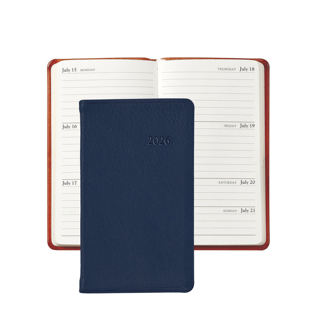 2026 Pocket Datebook Planner 5" - Traditional & Goatskin