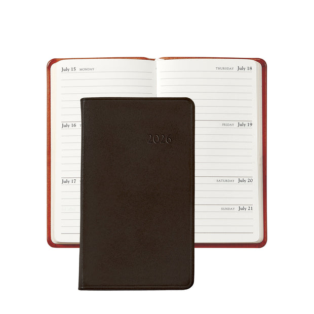 2026 Pocket Datebook Planner 5" - Traditional & Goatskin