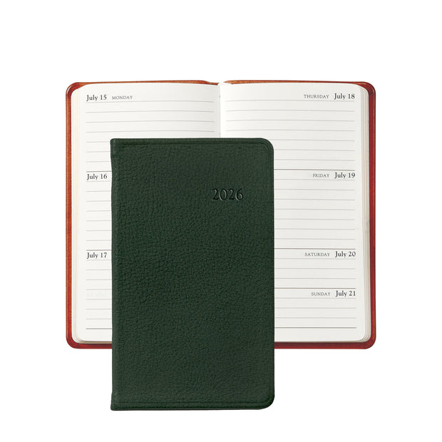 2026 Pocket Datebook Planner 5" - Traditional & Goatskin
