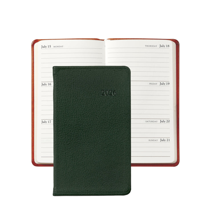 2026 Pocket Datebook Planner 5" - Traditional & Goatskin - The National Memo