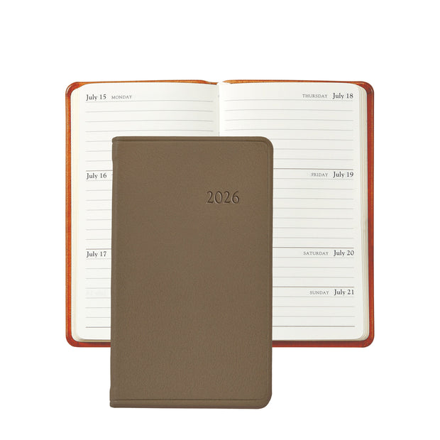2026 Pocket Datebook Planner 5" - Traditional & Goatskin