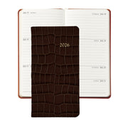 2026 Pocket Datebook Planner 6" - Traditional, Goatskin, & Crocodile Leather