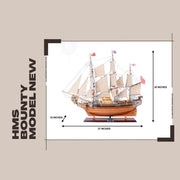H.M.S Bounty Model Ship, 37"