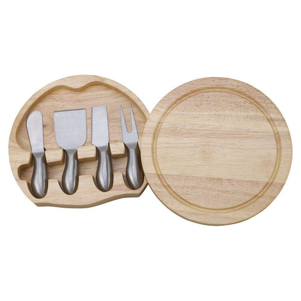 Personalized Round Cheeseboard & Cheese Knives Set - The National Memo