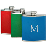 You-Initial-It Leather-Wrapped Flask 6 oz - The National Memo