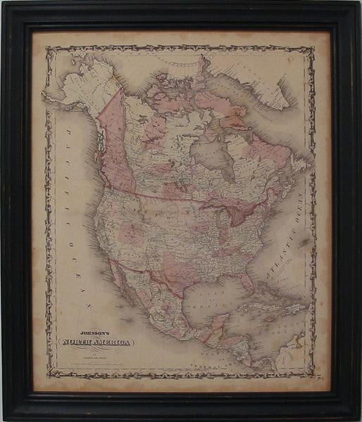 Vintage Map of North America by Johnson - The National Memo