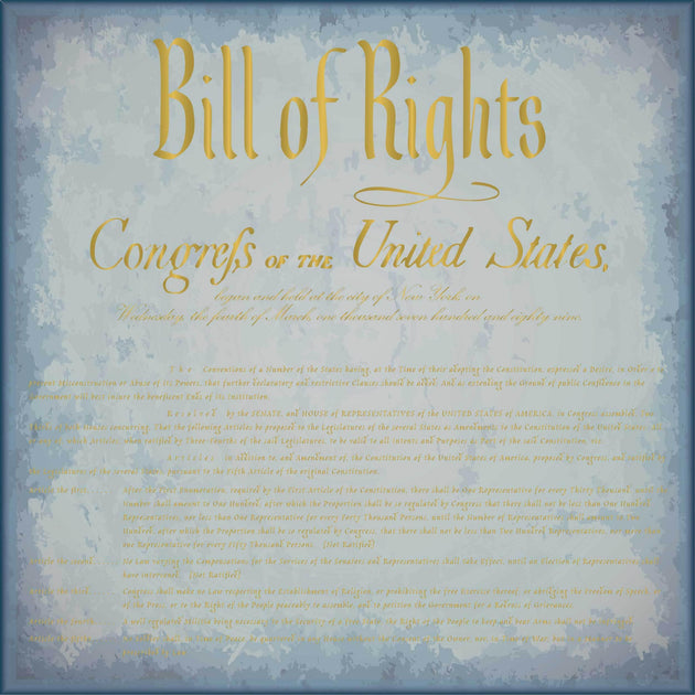 Bill of Rights Blue Silk Square Scarf– The National Memo