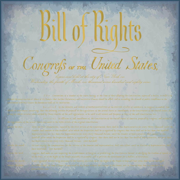 Bill of Rights Blue Silk Square Scarf - The National Memo
