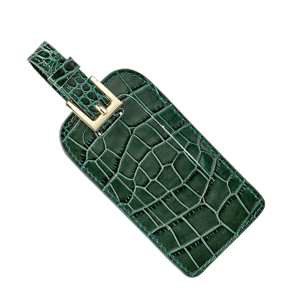 Leather Luggage tags - Traditional, Goatskin and Crocodile - The National Memo