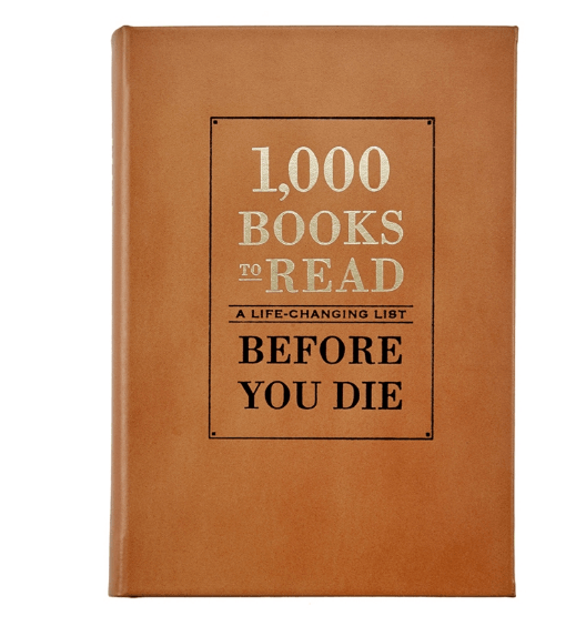 1,000 Books to Read Before You Die Tan Genuine Leather - The National Memo