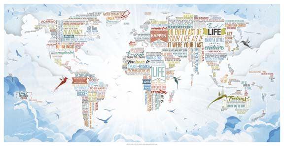 World of Life Map Art Print - The National Memo