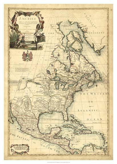 Antique Map of America Art Print - The National Memo