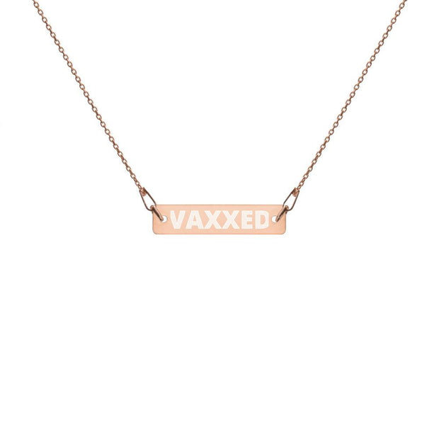 Vaxxed Engraved Bar Chain Necklace - The National Memo