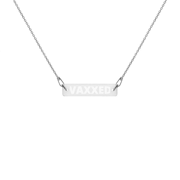Vaxxed Engraved Bar Chain Necklace - The National Memo