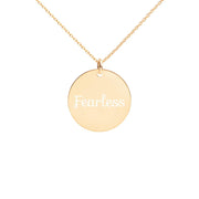 Fearless Engraved Silver Disc Necklace - The National Memo