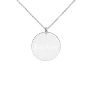 Fearless Engraved Silver Disc Necklace - The National Memo
