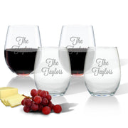 Personalized Stemless Wine Tumbler - Set of 4, 15 oz each - The National Memo